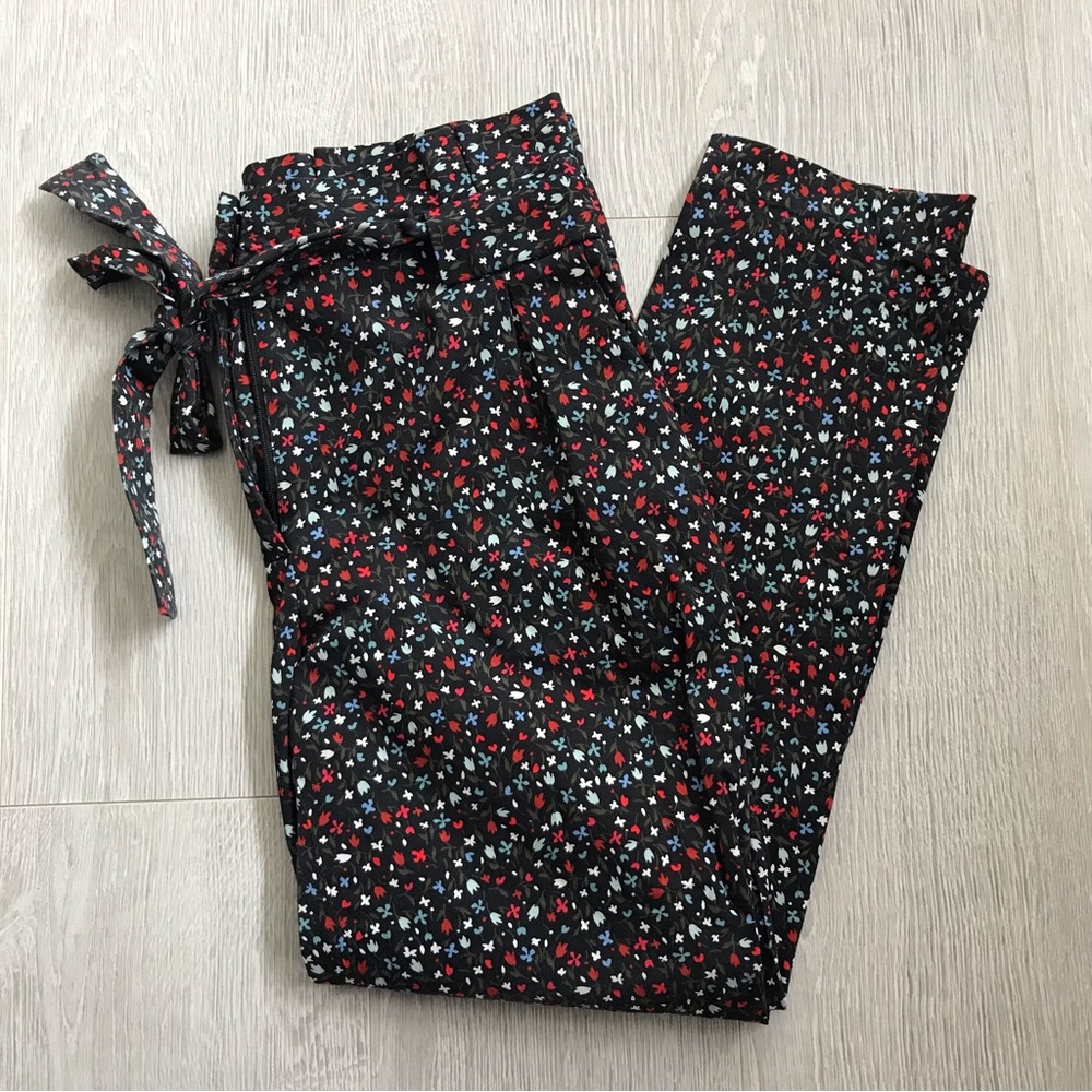 Zara Floral Paperbag Pants